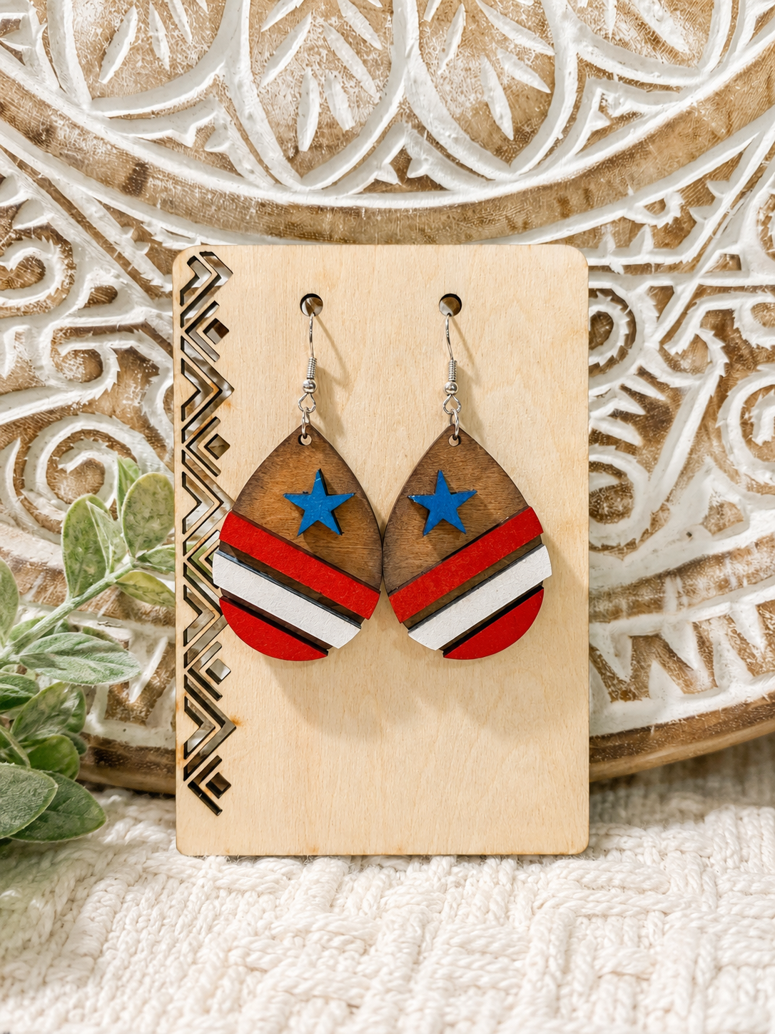Patriotic Star Earrings