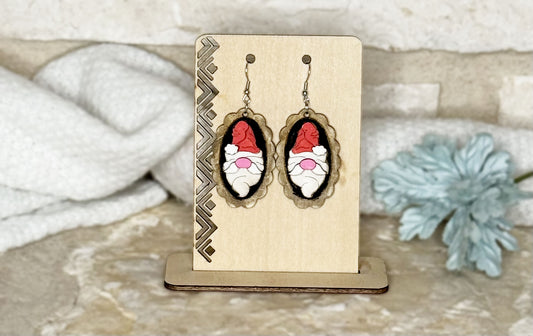 Picture Frame Santa Earrings