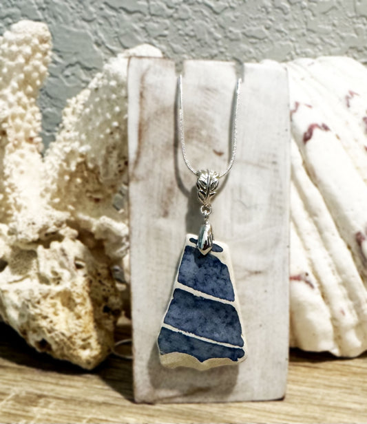 Okinawa Ocean-Tumbled Pottery Necklace