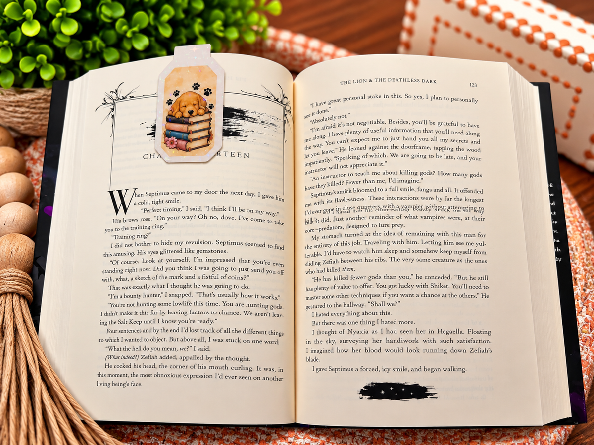 Life is Better with Books magnetic bookmark back in an open book