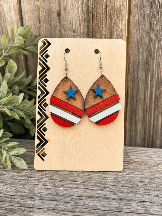 Patriotic Star Earrings
