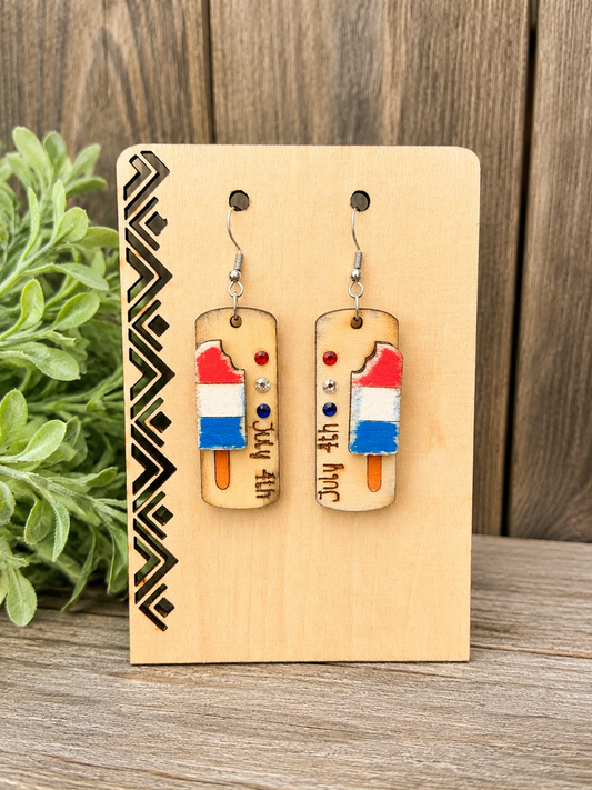 Patriotic Popsicle Earrings