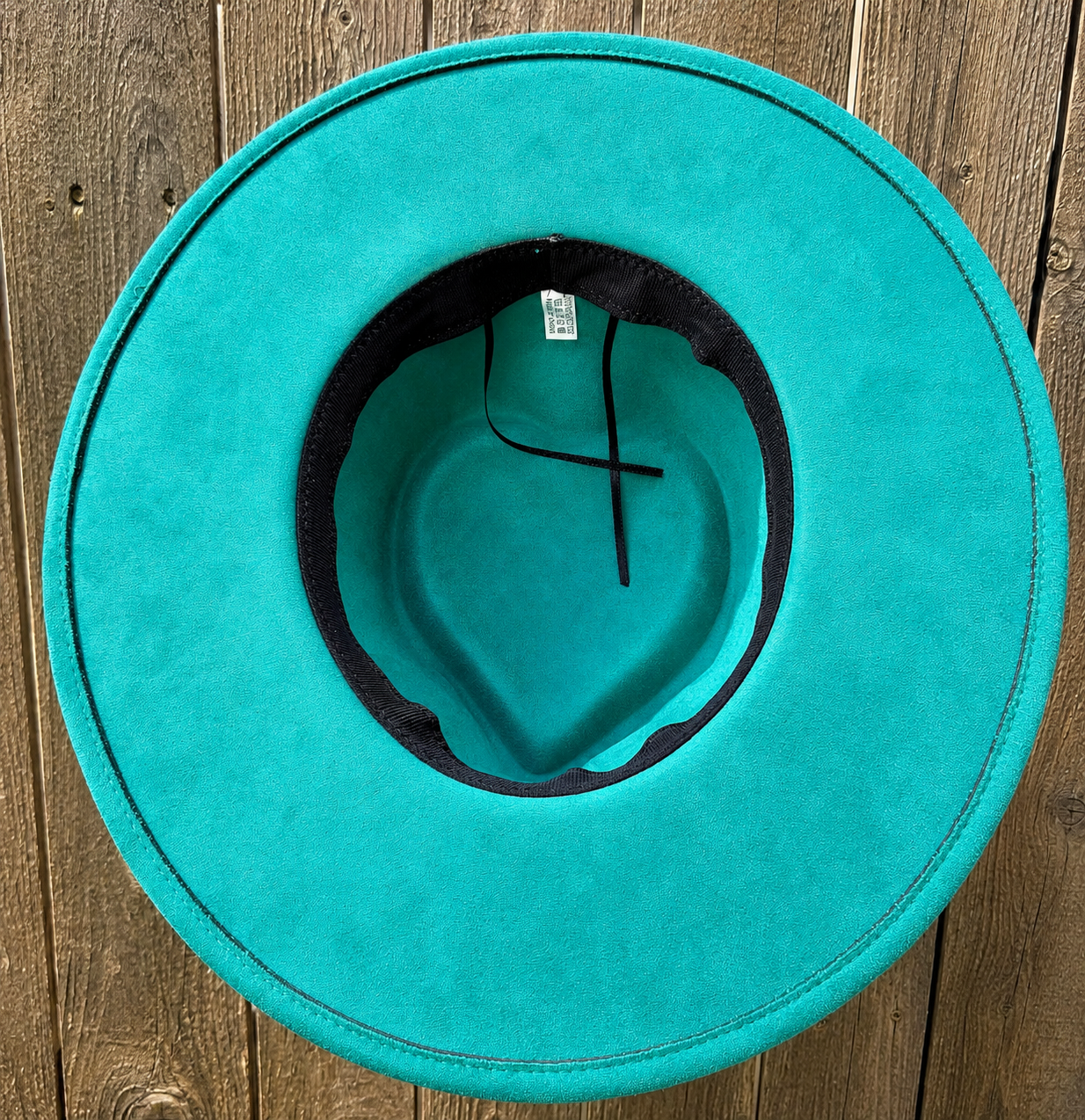 Floral Burned Vegan Suede Hat
