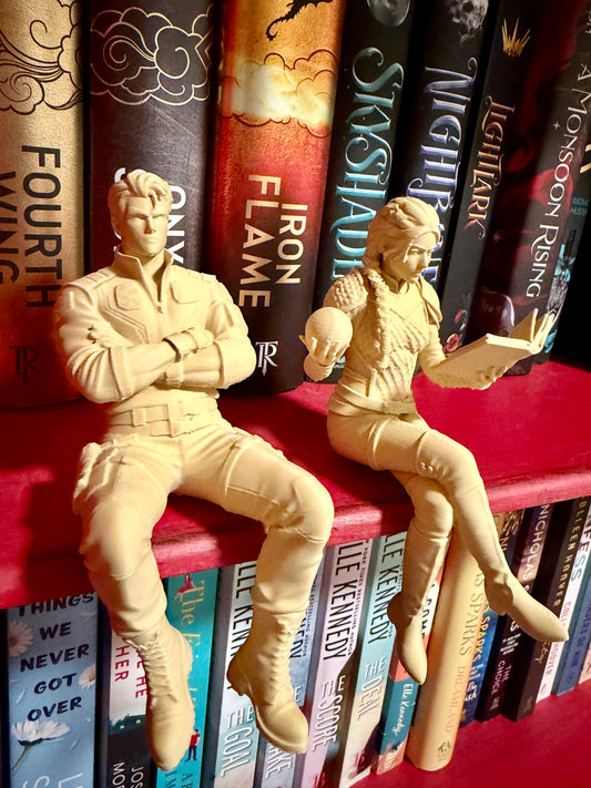 Dragon Rider Book Nook Shelf Sitters (Set of 2) Violet & Xaden