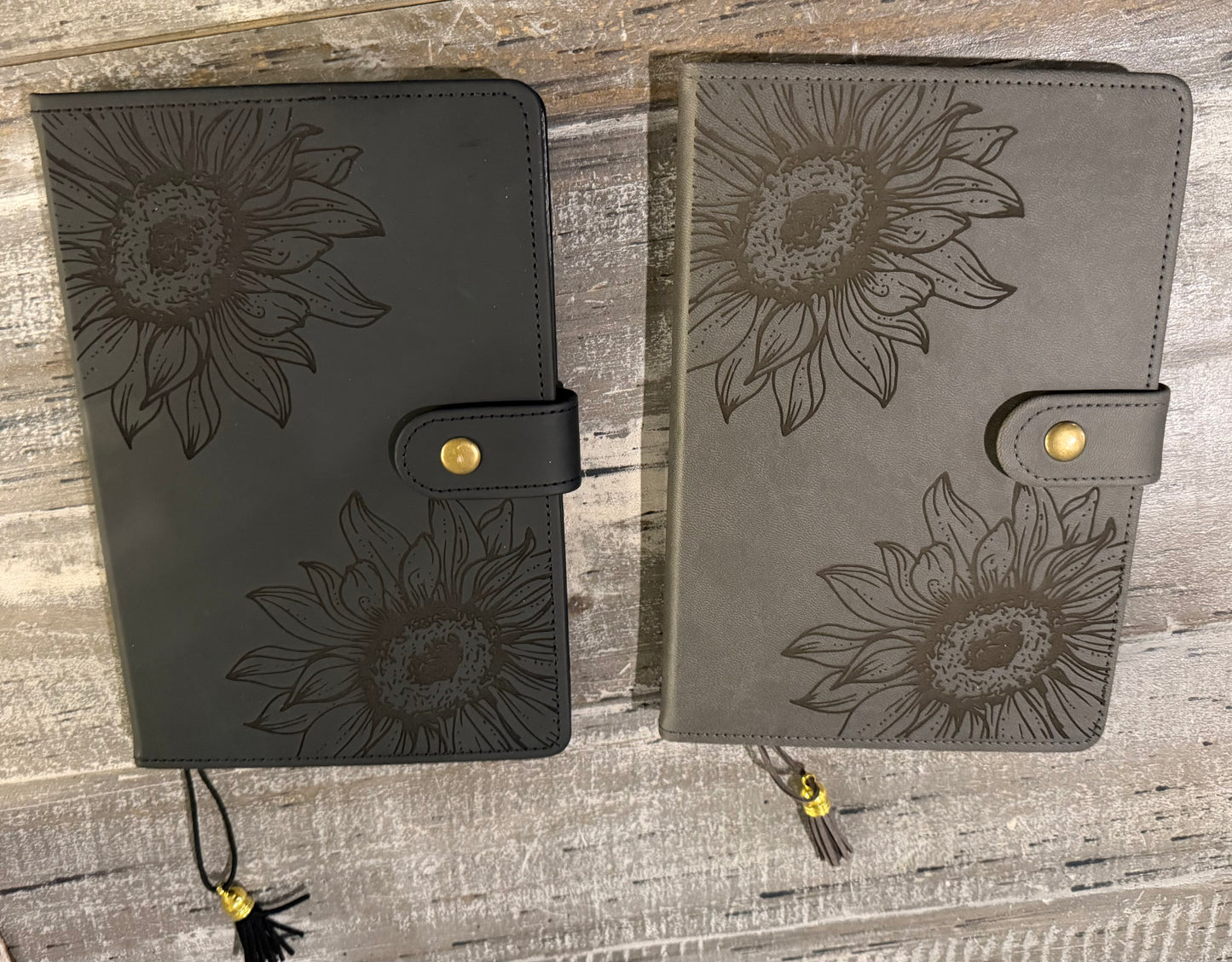 Laser Engraved Sunflower Journal